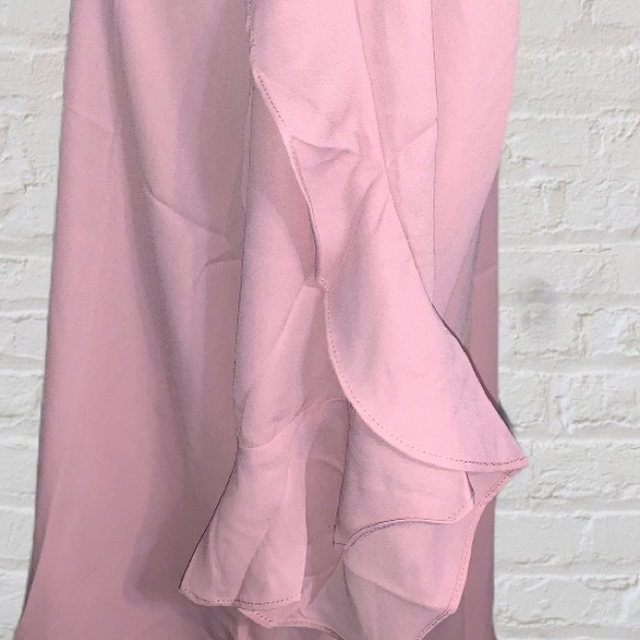 ❌DONATED❌Dusty Pink Ruffle Overlay Detail Sleeve Blouse Top - Picture 8 of 12